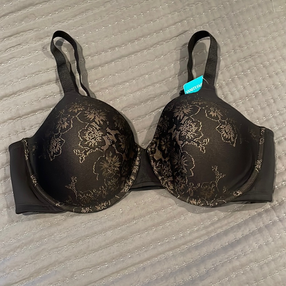 Women’s Size 42DD Vanity Fair Bra - Black & Tan